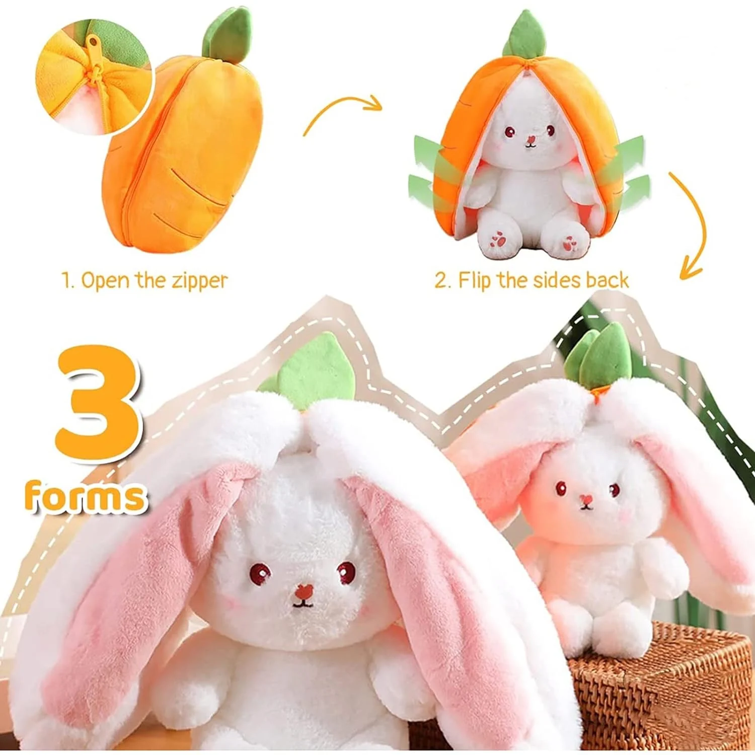 Reversible Bunny Plush
